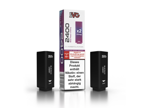 IVG - 2400 Pod 20mg/ml (2 Stück pro Packung) - Blue Razz Cherry