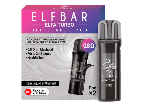 Elfbar - Elfa Turbo 0,8 Ohm Pod (2 Stück pro Packung)