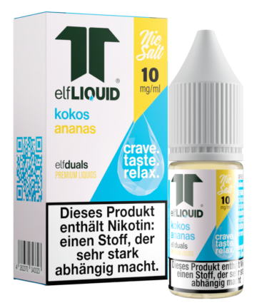 Elf-Liquid - Dual - Nikotinsalz Liquid 10 mg/ml - Kokos-Ananas