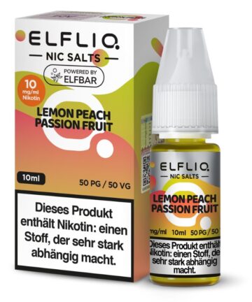 ELFLIQ - Lemon Peach Passion Fruit - Nikotinsalz Liquid