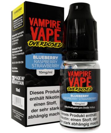 Vampire Vape - Overdosed - Nikotinsalz Liquid - Blueberry Raspberry Strawberry