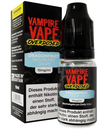 Vampire Vape - Overdosed - Nikotinsalz Liquid - Dragonfruit Raspberry Grape