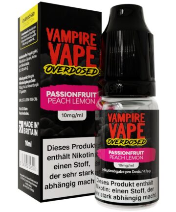 Vampire Vape - Overdosed - Nikotinsalz Liquid - Passionfruit Peach Lemon